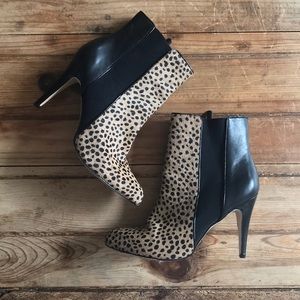 WHBM Leopard Print Booties